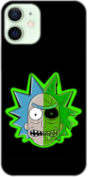 Husa compatibila cu Apple iPhone 12 Mini Silicon Gel Tpu Model Rick And Morty Alien 