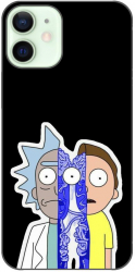 Husa compatibila cu Apple iPhone 12 Mini Silicon Gel Tpu Model Rick And Morty Connected 