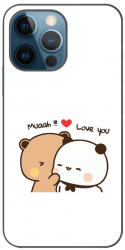 Husa compatibila cu Apple iPhone 12 Pro Silicon Gel Tpu Model Bubu Dudu Muaah Love You 