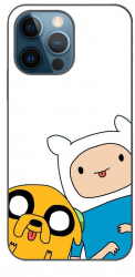 Husa compatibila cu Apple iPhone 12 Pro Silicon Gel Tpu Model Finn and Jake Tongues 