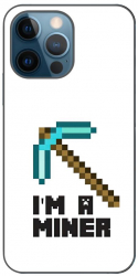 Husa compatibila cu Apple iPhone 12 Pro Silicon Gel Tpu Model Minecraft Miner 
