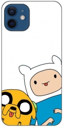 Husa compatibila cu Apple iPhone 12 Silicon Gel Tpu Model Finn and Jake Tongues 