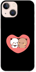 Husa compatibila cu Apple iPhone 13 Mini Silicon Gel Tpu Model Bubu Dudu In Heart 