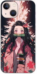 Husa compatibila cu Apple iPhone 13 Mini Silicon Gel Tpu Model Demon Slayer Nezuko 
