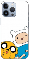 Husa compatibila cu Apple iPhone 13 Pro Silicon Gel Tpu Model Finn and Jake Tongues 