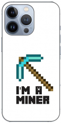 Husa compatibila cu Apple iPhone 13 Pro Silicon Gel Tpu Model Minecraft Miner 