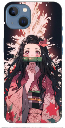 Husa compatibila cu Apple iPhone 13 Silicon Gel Tpu Model Demon Slayer Nezuko 