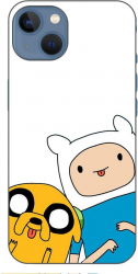 Husa compatibila cu Apple iPhone 13 Silicon Gel Tpu Model Finn and Jake Tongues 