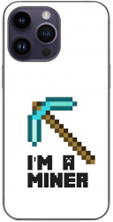 Husa compatibila cu Apple iPhone 14 Pro Max Silicon Gel Tpu Model Minecraft Miner 