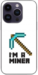Husa compatibila cu Apple iPhone 14 Pro Silicon Gel Tpu Model Minecraft Miner 