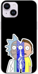 Husa compatibila cu Apple iPhone 14 Silicon Gel Tpu Model Rick And Morty Connected 