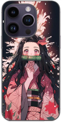 Husa compatibila cu Apple iPhone 15 Pro Silicon Gel Tpu Model Demon Slayer Nezuko 