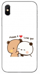 Husa compatibila cu Apple iPhone X Silicon Gel Tpu Model Bubu Dudu Muaah Love You 
