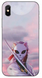 Husa compatibila cu Apple iPhone X Silicon Gel Tpu Model Demon Slayer Sabito 