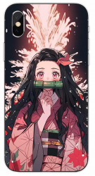 Husa compatibila cu Apple iPhone XS Max Silicon Gel Tpu Model Demon Slayer Nezuko 
