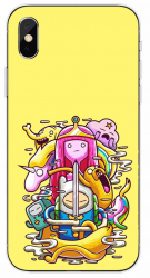 Husa compatibila cu Apple iPhone XS Silicon Gel Tpu Model Adventure Time Poster 