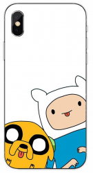 Husa compatibila cu Apple iPhone XS Silicon Gel Tpu Model Finn and Jake Tongues 