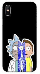 Husa compatibila cu Apple iPhone XS Silicon Gel Tpu Model Rick And Morty Connected 