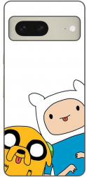 Husa compatibila cu Google Pixel 7 Silicon Gel Tpu Model Finn and Jake Tongues 