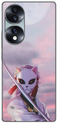 Husa compatibila cu Honor 70 Silicon Gel Tpu Model Demon Slayer Sabito 