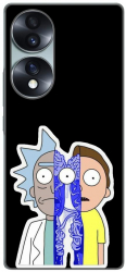 Husa compatibila cu Honor 70 Silicon Gel Tpu Model Rick And Morty Connected 