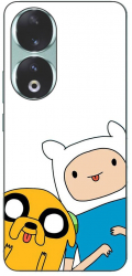 Husa compatibila cu Honor 90 5G Silicon Gel Tpu Model Finn and Jake Tongues 