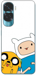 Husa compatibila cu Honor 90 Lite 5G Silicon Gel Tpu Model Finn and Jake Tongues 