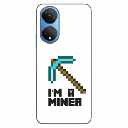 Husa compatibila cu Honor X7 Silicon Gel Tpu Model Minecraft Miner