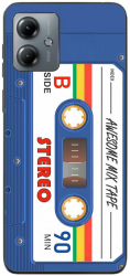 Husa compatibila cu Motorola Moto G14 Silicon Gel Tpu Model Caseta Vintage Mix Tape 