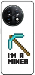 Husa compatibila cu OnePlus 11 Silicon Gel Tpu Model Minecraft Miner 