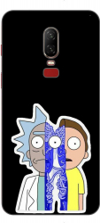 Husa compatibila cu OnePlus 6 Silicon Gel Tpu Model Rick And Morty Connected 