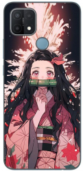 Husa compatibila cu Oppo A15 si A15s Silicon Gel Tpu Model Demon Slayer Nezuko 
