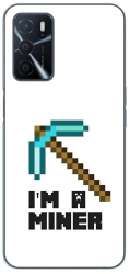 Husa compatibila cu Oppo A16 Silicon Gel Tpu Model Minecraft Miner 