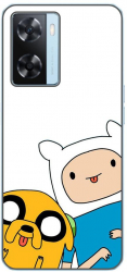 Husa compatibila cu Oppo A57s Silicon Gel Tpu Model Finn and Jake Tongues 