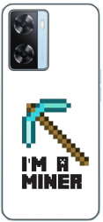 Husa compatibila cu Oppo A57s Silicon Gel Tpu Model Minecraft Miner 