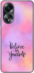 Husa compatibila cu Oppo A58 4G Silicon Gel Tpu Model Belive in Yourself 