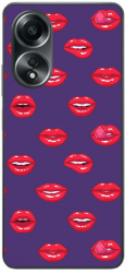 Husa compatibila cu Oppo A58 4G Silicon Gel Tpu Model Buze Pattern 