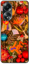 Husa compatibila cu Oppo A58 4G Silicon Gel Tpu Model Craciun Decor Brad Vintage 