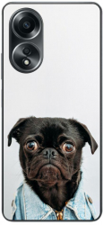 Husa compatibila cu Oppo A58 4G Silicon Gel Tpu Model Pug Fashion 