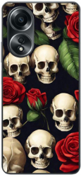 Husa compatibila cu Oppo A58 4G Silicon Gel Tpu Model Skulls and Roses 
