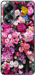 Husa compatibila cu Oppo A58 4G Silicon Gel Tpu Model Trandafiri Roz 