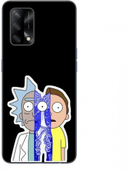 Husa compatibila cu Oppo A74 4G Silicon Gel Tpu Model Rick And Morty Connected 
