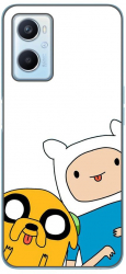 Husa compatibila cu Oppo A96 4G Silicon Gel Tpu Model Finn and Jake Tongues 