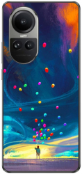 Husa compatibila cu Oppo Reno10 5G Silicon Gel Tpu Model Baloane Univers 