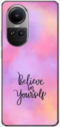 Husa compatibila cu Oppo Reno10 5G Silicon Gel Tpu Model Belive in Yourself 