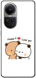 Husa compatibila cu Oppo Reno10 5G Silicon Gel Tpu Model Bubu Dudu Muaah Love You 
