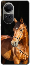 Husa compatibila cu Oppo Reno10 5G Silicon Gel Tpu Model Cal pe Fundal Negru 