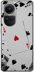 Husa compatibila cu Oppo Reno10 5G Silicon Gel Tpu Model Carti Poker 
