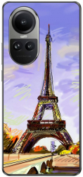 Husa compatibila cu Oppo Reno10 5G Silicon Gel Tpu Model Desen Turnul Eiffel 