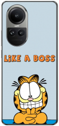 Husa compatibila cu Oppo Reno10 5G Silicon Gel Tpu Model Garfield Like A Boss 